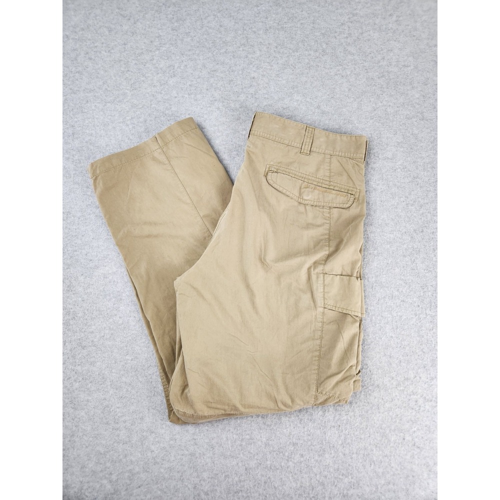 Timberland Men 34" MED Convertible Cargo Pants Zip Off Shorts Hiking Trail Khaki